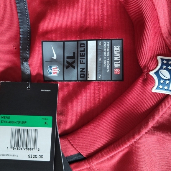 Nike NFL Jersey ARIZONA CARDINALS #10, Hopkins, SIZE XL, OnField, Loose Fit, NWT - Picture 3 of 5